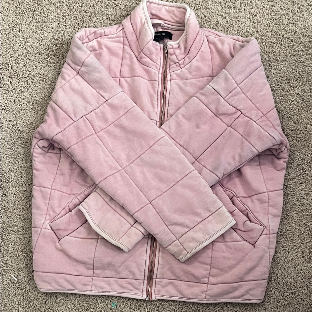 Forever 21 Light Pink Zip-Up Jacket